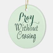Bid Bijbelvers Christelijk Gebed Licht Groen Keramisch Ornament (Links)