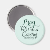 Bid Bijbelvers Christelijk Gebed Licht Groen Magneet (Voorkant / Achterkant)