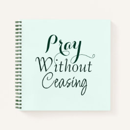 Bid Bijbelvers Christelijk Gebed Licht Groen Notitieboek