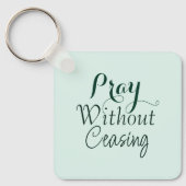 Bid Bijbelvers Christelijk Gebed Licht Groen Sleutelhanger (Voorkant)