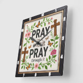 Bid Christelijke vlinders Vierkante Klok (Hoek)