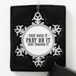 Bid Daarop Bid Er Overheen Bid Erdoorheen Christel Tin Sneeuwvlok Ornament
