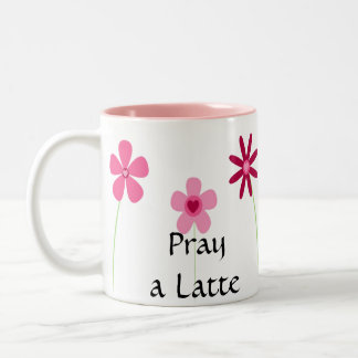 Bid een Latte 1 Thess. 05:17 Tweekleurige Koffiemok