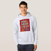 Bid en Geef Nooit Op – Metallic Tech Font T-Shirt (Voorkant volledig)