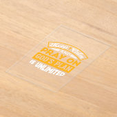 Bid en vertrouw op Gods onbegrensde geloofsplan Acryl Uitnodigingen (Laagn)