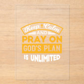 Bid en vertrouw op Gods onbegrensde geloofsplan Acryl Uitnodigingen (Voorkant)