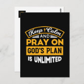 Bid en vertrouw op Gods onbegrensde geloofsplan Briefkaart (Voorkant / Achterkant)