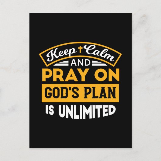 Bid en vertrouw op Gods onbegrensde geloofsplan Briefkaart (Voorkant)