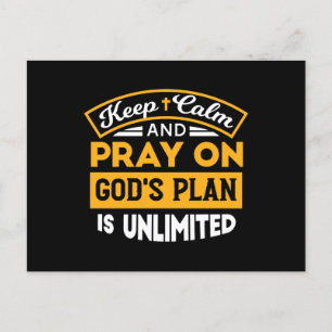 Bid en vertrouw op Gods onbegrensde geloofsplan Feestdagenkaart