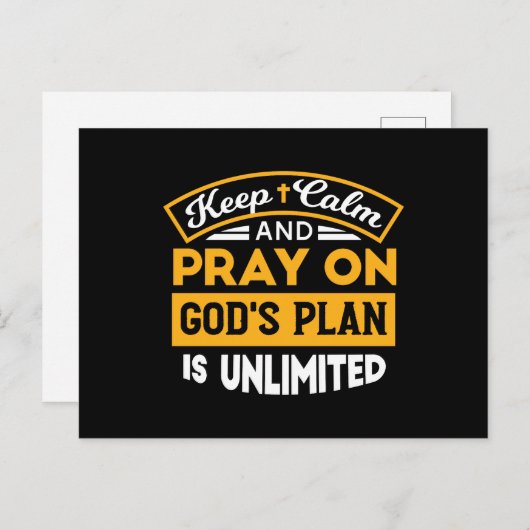Bid en vertrouw op Gods onbegrensde geloofsplan Feestdagenkaart (Voorkant / Achterkant)