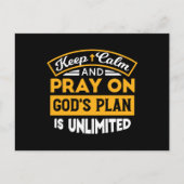 Bid en vertrouw op Gods onbegrensde geloofsplan Feestdagenkaart (Voorkant)