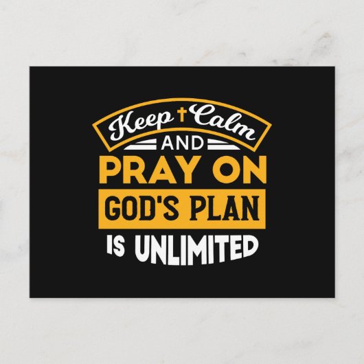 Bid en vertrouw op Gods onbegrensde geloofsplan Feestdagenkaart (Voorkant)