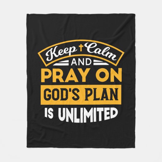 Bid en vertrouw op Gods onbegrensde geloofsplan Fleece Deken (Voorkant)