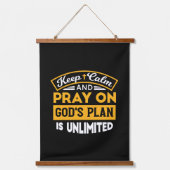 Bid en vertrouw op Gods onbegrensde geloofsplan Hangend Wandkleed (Voorkant)