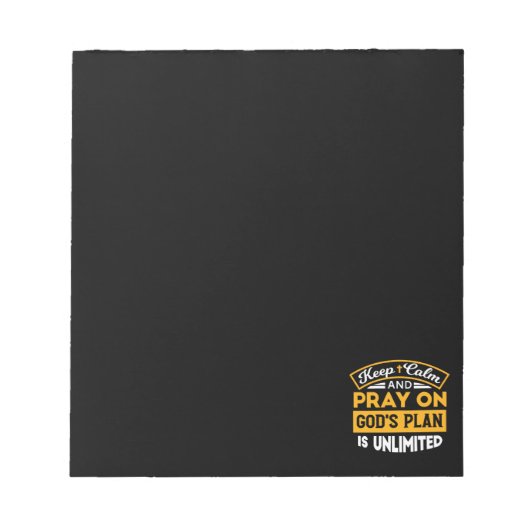 Bid en vertrouw op Gods onbegrensde geloofsplan Notitieblok (Voorkant)