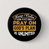 Bid en vertrouw op Gods onbegrensde geloofsplan Ronde Button 5,7 Cm (Voorkant)