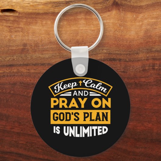Bid en vertrouw op Gods onbegrensde geloofsplan Sleutelhanger (Achterkant)