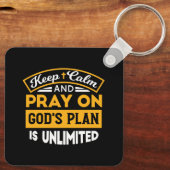 Bid en vertrouw op Gods onbegrensde geloofsplan Sleutelhanger (Achterkant)