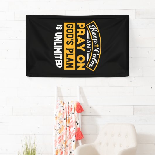 Bid en vertrouw op Gods onbegrensde geloofsplan Spandoek (Insitu)