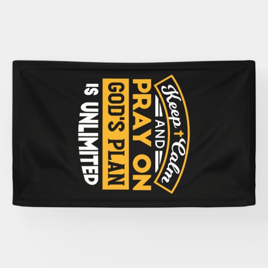 Bid en vertrouw op Gods onbegrensde geloofsplan Spandoek (Horizontaal)