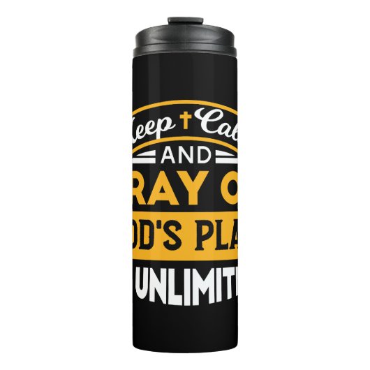 Bid en vertrouw op Gods onbegrensde geloofsplan Thermosbeker (Voorkant)