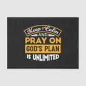 Bid en vertrouw op Gods onbegrensde geloofsplan Tissuepapier (Voorkant)