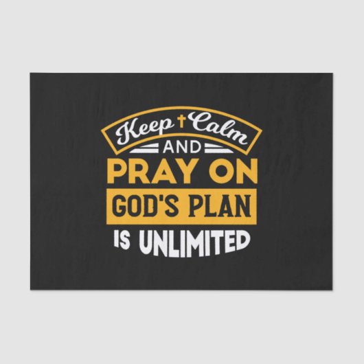 Bid en vertrouw op Gods onbegrensde geloofsplan Tissuepapier (Voorkant)