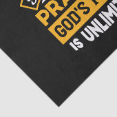 Bid en vertrouw op Gods onbegrensde geloofsplan Tissuepapier (Detail)