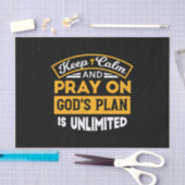 Bid en vertrouw op Gods onbegrensde geloofsplan Tissuepapier (Craft)