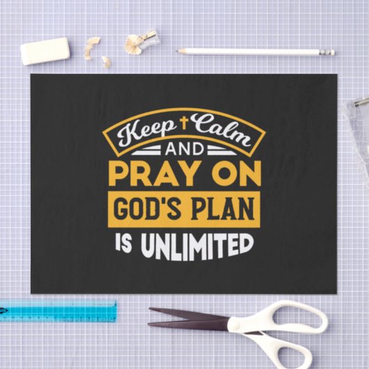 Bid en vertrouw op Gods onbegrensde geloofsplan Tissuepapier (Craft)