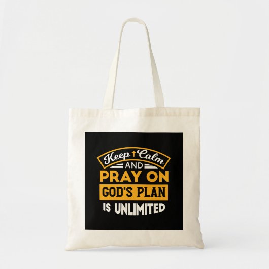 Bid en vertrouw op Gods onbegrensde geloofsplan Tote Bag (Voorkant)