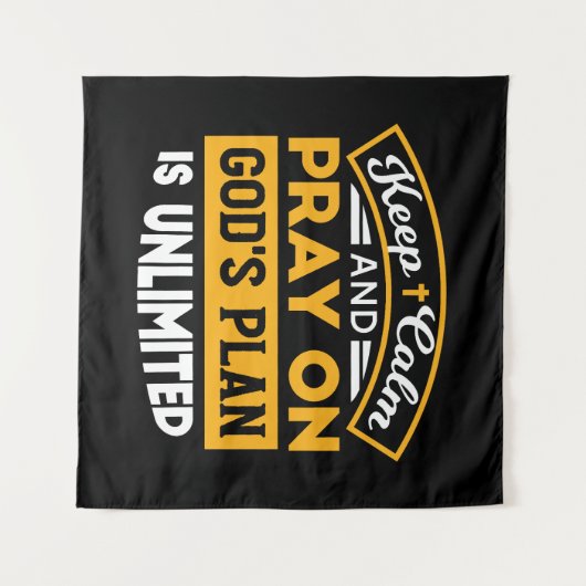 Bid en vertrouw op Gods onbegrensde geloofsplan Wandkleed (Voorkant (horizontaal))