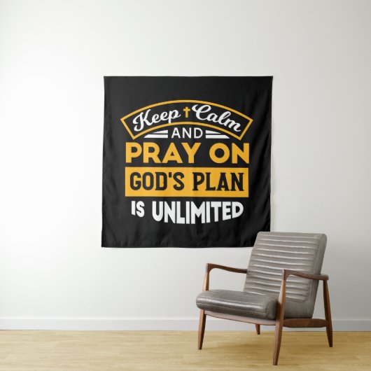 Bid en vertrouw op Gods onbegrensde geloofsplan Wandkleed (In situ)