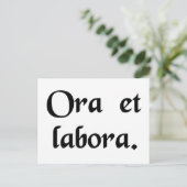 Bid en werk. briefkaart (Staand voorkant)