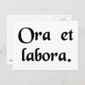 Bid en werk. briefkaart (Voorkant / Achterkant)