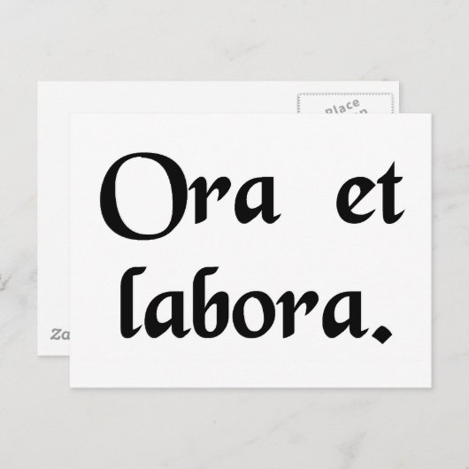 Bid en werk. briefkaart (Voorkant / Achterkant)