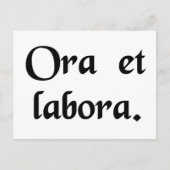 Bid en werk. briefkaart (Voorkant)