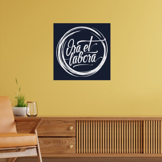 Bid en werk poster (Woonkamer 2)