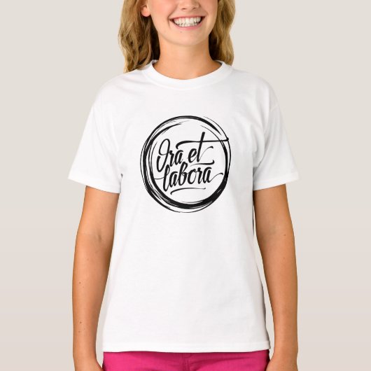 Bid en werk t-shirt (Voorkant)