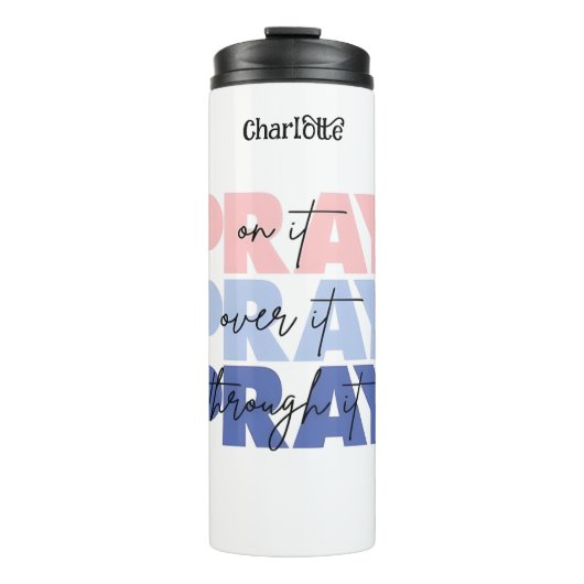 Bid er doorheen: Bloemengenade Thermosbeker (Voorkant)