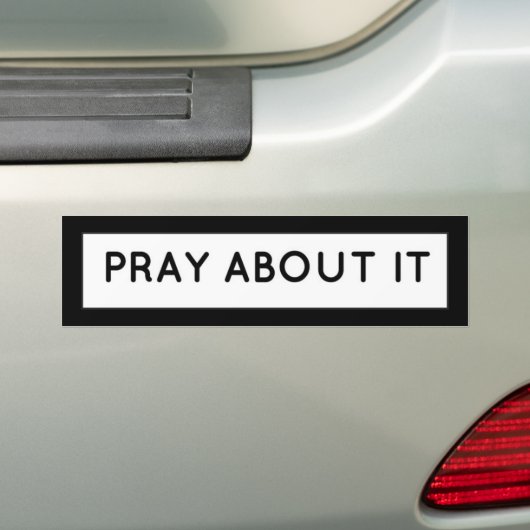 Bid erover bumpersticker (Op auto)