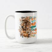 Bid erover... tweekleurige koffiemok (Links)