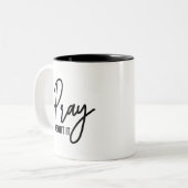 Bid erover tweekleurige koffiemok (Voorkant links)