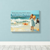 Bid Gebed Geloven Christelijk Canvas Afdruk (Insitu (Houten vloer))
