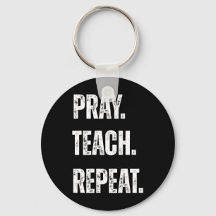 Bid Gebed Leer Herhaal Christelijke Leraar Motiver Sleutelhanger