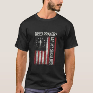 Bid Gebed Tik Op Mijn Schouder Jezus Christelijk G T-shirt