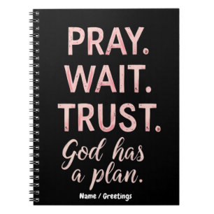 Bid Gebed Vertrouw – God Heeft een Plan Inspireren Notitieboek