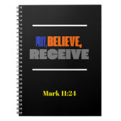 Bid, geloof, ontvang, geloof Inspirerend quote Notitieboek (Voorkant)