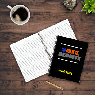 Bid. Geloof. Ontvang. Inspirerend geloofs citaat Notitieboek