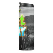 Bid gewoon het woestijnlandschap thermosbeker (Geroteerd rechts)